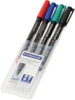 PAGRO DISKONT STAEDTLER OHP-Stift ”Lumocolor-M” permanent 4 Stück mehrere Farben