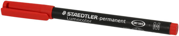 STAEDTLER OHP-Stift ”Lumocolor-M” permanent rot