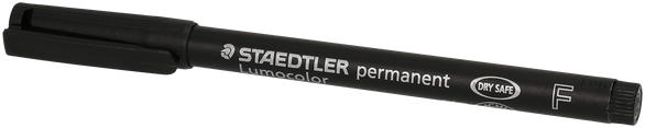 STAEDTLER OHP-Stift ”Lumocolor-F” permanent schwarz