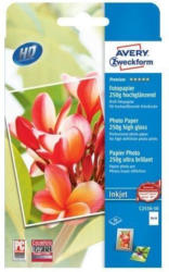 AVERY Zweckform Premium Inkjet Fotopapier 50 Bl. ”C2550-50” A6 250g hochglänzend weiß