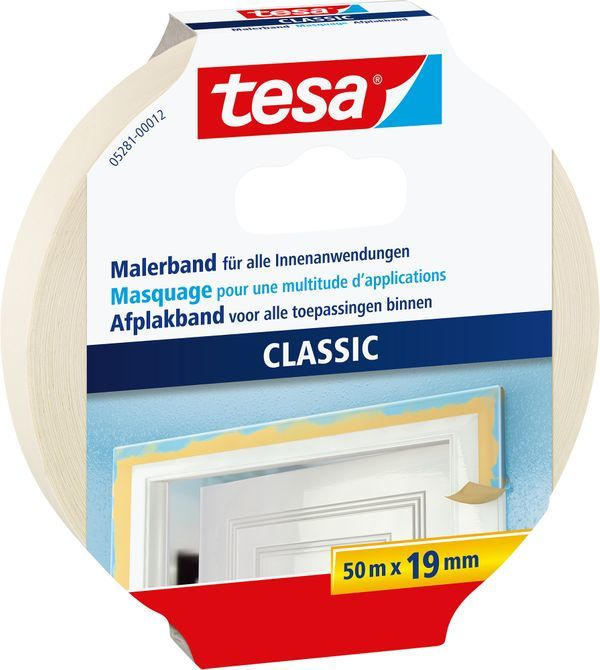 TESA Malerkrepp 50 m x 19 mm beige