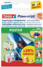 PAGRO DISKONT TESA Powerstrips ”Poster” 20 Stück transparent
