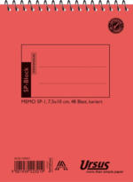 PAGRO DISKONT URSUS BASIC Spiralblock 7,5 x 10 cm ”SP1” 48 Blatt kariert