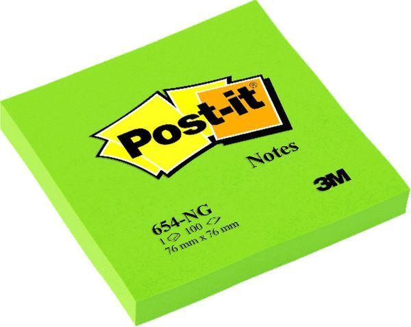 POST-IT Haftnotiz 76 x 76 mm 100 Blatt neongrün