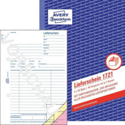 AVERY Zweckform Lieferschein mit Empf. 3x 40 Bl. ”1721” A5 weiß