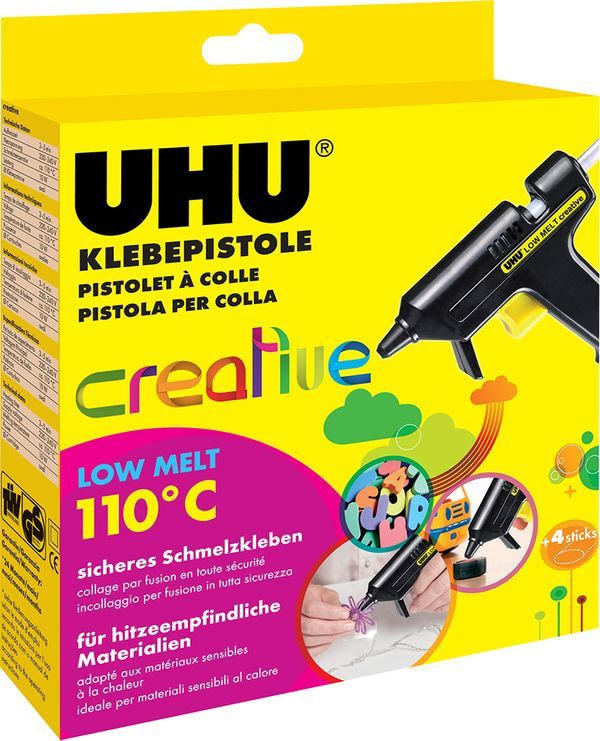 UHU Klebepistole ”Low Melt Creative” inkl. 4 ovalen Patronen