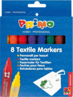 PAGRO DISKONT PRIMO Fasermaler für Textilien 8 Stück mehrere Farben