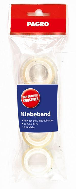 PAGRO Klebeband Abroller inkl. 3 Nachfüllungen