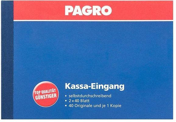 PAGRO Kassa-Eingang A6 quer 2 x 40 Blatt