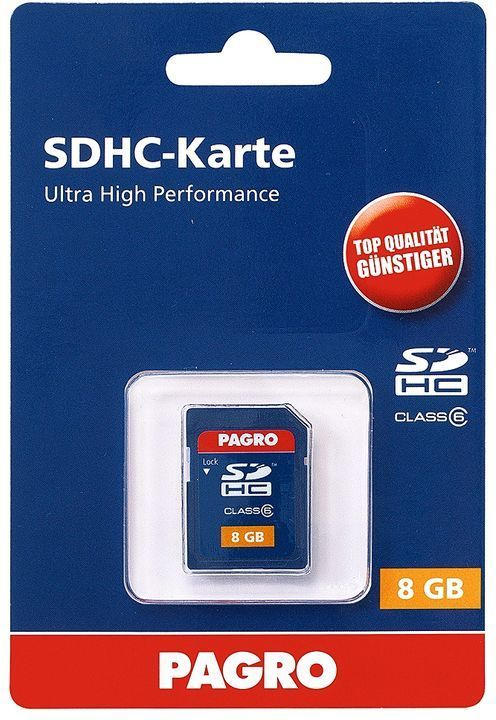 PAGRO SDHC Speicherkarte 8 GB