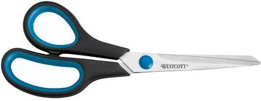 WESTCOTT Schere Softgrip links 20,2 cm blau/schwarz