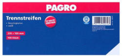 PAGRO Trennstreifen 23,5 x 10,5 cm 100 Stück weiß