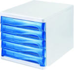 PAGRO DISKONT HELIT Schubladenbox mit 5 Fächern blau