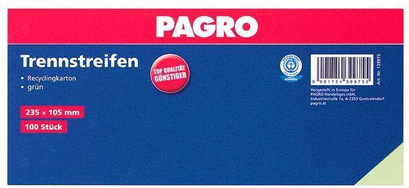 PAGRO Trennstreifen 23,5 x 10,5 cm 100 Stück grün