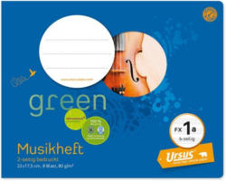 URSUS GREEN Musikheft 22 x 17,5 cm ”FX1a” 8 Blatt blau