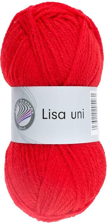 GRÜNDL Wolle ”Lisa Uni” 50g hochrot