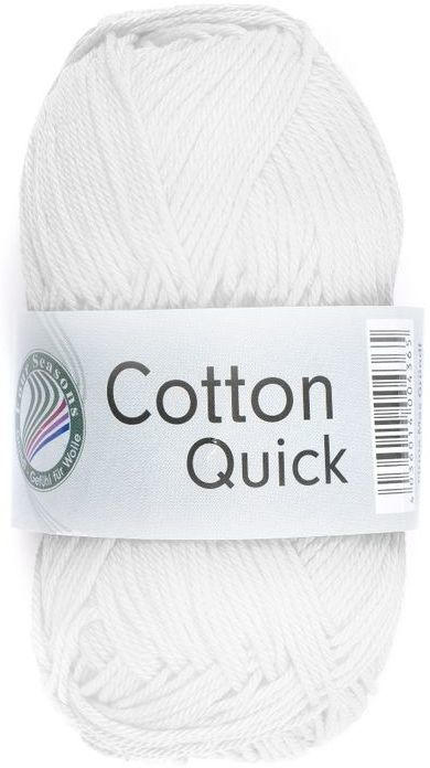 GRÜNDL Strickgarn ”Cotton Quick” 50g weiß