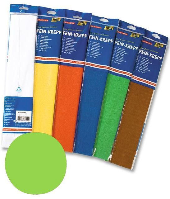 FOLIA Fein-Krepp 50 x 250 cm gelbgrün