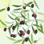 PAGRO DISKONT PAPSTAR Servietten ”Olive Twig” 20 Stück 1/4-Falz 33 x 33 cm