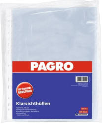 PAGRO Klarsichthülle A4 extradünnes Material 200 Stück genarbt