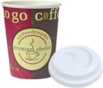 PAGRO DISKONT HOSTI Kaffeebecher für Unterwegs mit Deckel 0,2 Liter 10 Stück