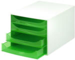 PAGRO DISKONT Schubladenbox mit 4 Laden grau/grün