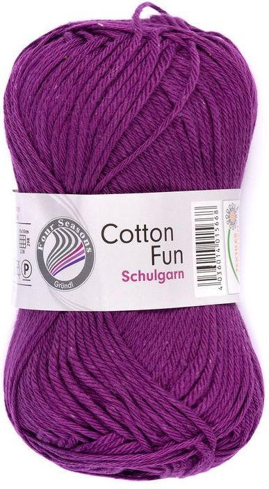 GRÜNDL Garn ”Cotton Fun” 50g purpur