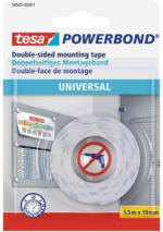 Pagro TESA doppelseitiges Montageband ”Universal” 1,5 m x 19 mm weiß