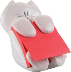 POST-IT Dispenser ”Katze” inkl. Super Sticky Haftnotizen bunt