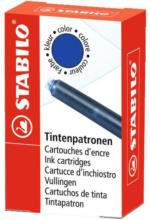PAGRO DISKONT STABILO Tintenpatrone zum Nachfüllen Refill 6er Pack blau (löschbar)