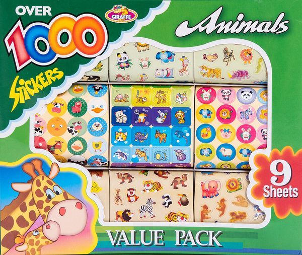 Sticker Rollen Set ”Animals” 1000 Sticker