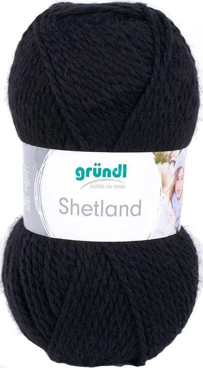 GRÜNDL Wolle ”Shetland” 100g schwarz