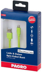 PAGRO Lade & Daten Lightning 8pin Kabel 2 m grün