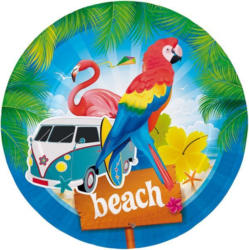 Pappteller ”Beach” Ø 23 cm 8 Stück bunt