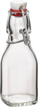 PAGRO DISKONT BORMIOLI ROCCO Glasflasche ”Swing” mit Bügelverschluss 4-Kant 125 ml