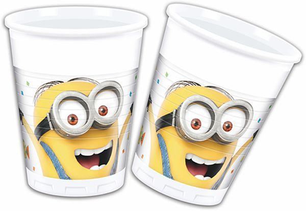 Becher ”Minions - Ballon Party” 0,2 Liter 8 Stück