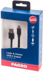 PAGRO Lade & Daten USB-C Kabel 2 m schwarz