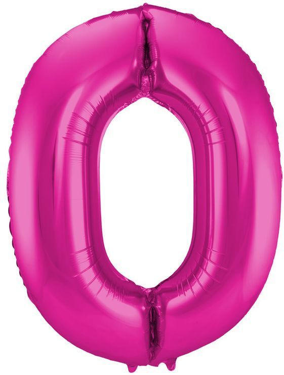 FOLAT Folienballon ”0” magenta