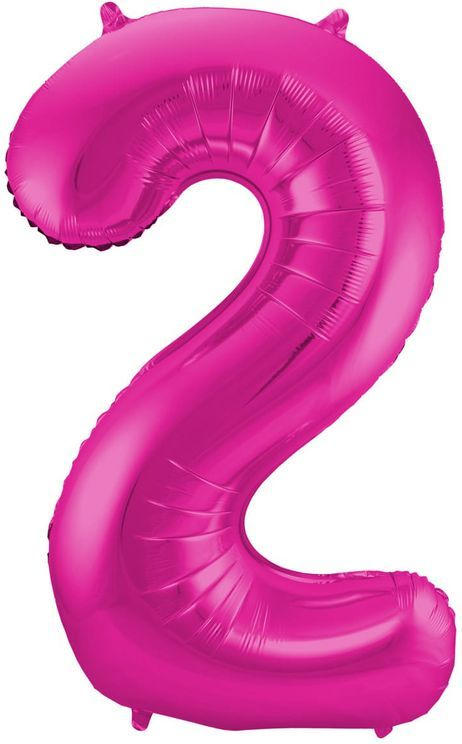 FOLAT Folienballon ”2” magenta