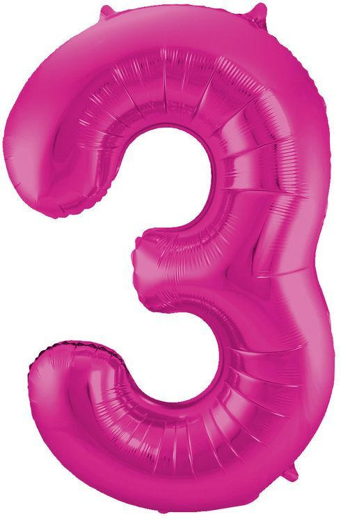 FOLAT Folienballon ”3” magenta