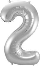 PAGRO DISKONT FOLAT Folienballon ”2” silber