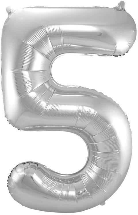 FOLAT Folienballon ”5” silber