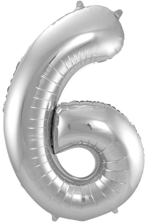 FOLAT Folienballon ”6” silber