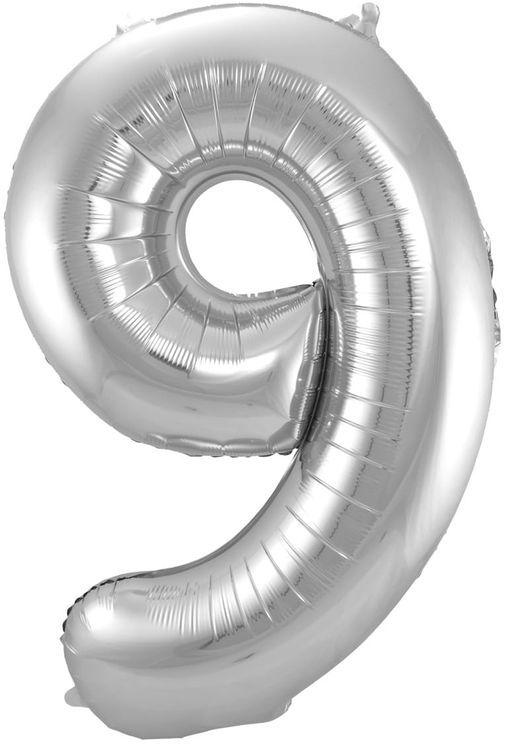 FOLAT Folienballon ”9” silber