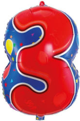 FOLAT Folienballon ”3” bunt