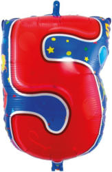 FOLAT Folienballon ”5” bunt