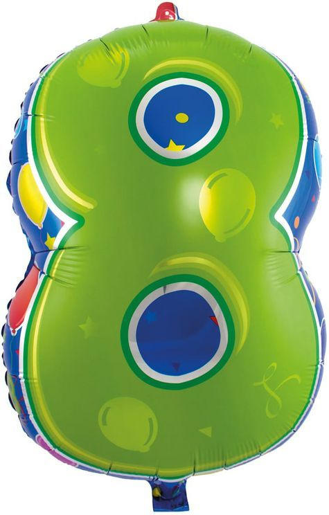 FOLAT Folienballon ”8” bunt