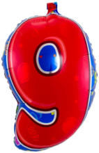 PAGRO DISKONT FOLAT Folienballon ”9” bunt