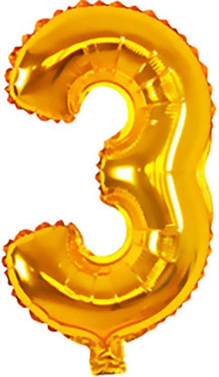 Folienballon ”3” gold