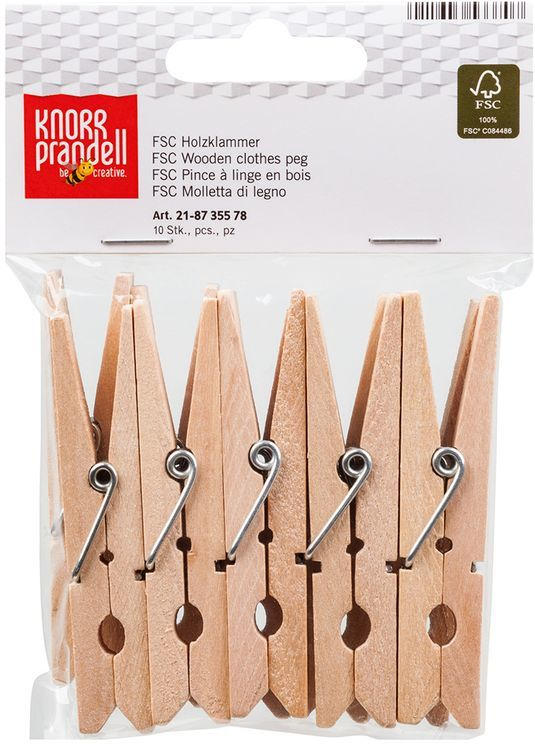 KNORR PRANDELL Holzklammern 72 x 8 mm 10 Stück